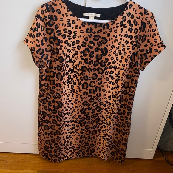 cooper & ella Dresses & Skirts - cooper & ella Brown Leopard Print Midi Dress